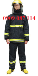 Quần Áo Chống Cháy Nomex 2 Lớp Xanh Đen